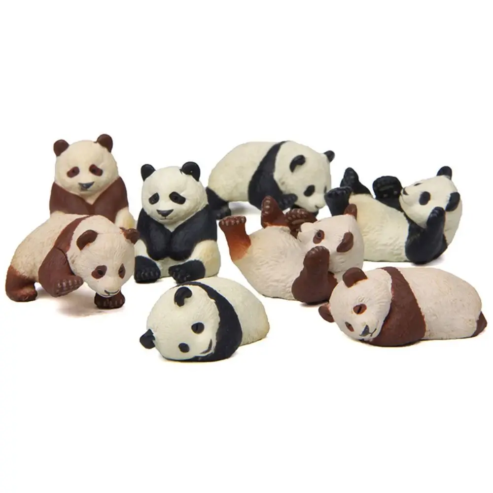 

Фигурки панды ручной работы, 4 стиля, миниатюрные фигурки «сделай сам» с микроландшафтом, панда, модель животного, бонсай