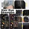 100ml 3in1 Hair Dye Shampoo for Gray Hair Polygonum Multiflorum Herbal Ingredients Natural Ginger Darkening Coloring Cover 3