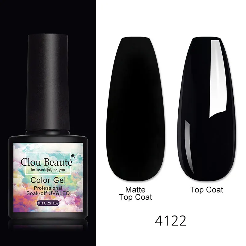 Clou Beaute 15ml Black Red Semi-Permanent Gel Nail Polish