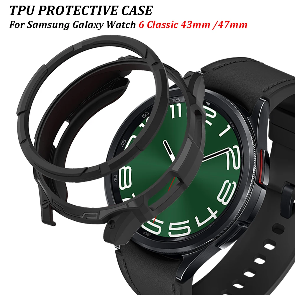 Custodia Protettiva In Tpu Per Samsung Galaxy Watch 6 Classic 43Mm 47Mm Paraurti In Tpu Per Galaxy 6 Classic 43Mm 47Mm Guscio Protettivo