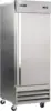 Single Door Commercial Reach in Stainless Steel Freezer White Interior 23 Cubic Ft 29 Wide Inch Heavy-duty Casters Included 1