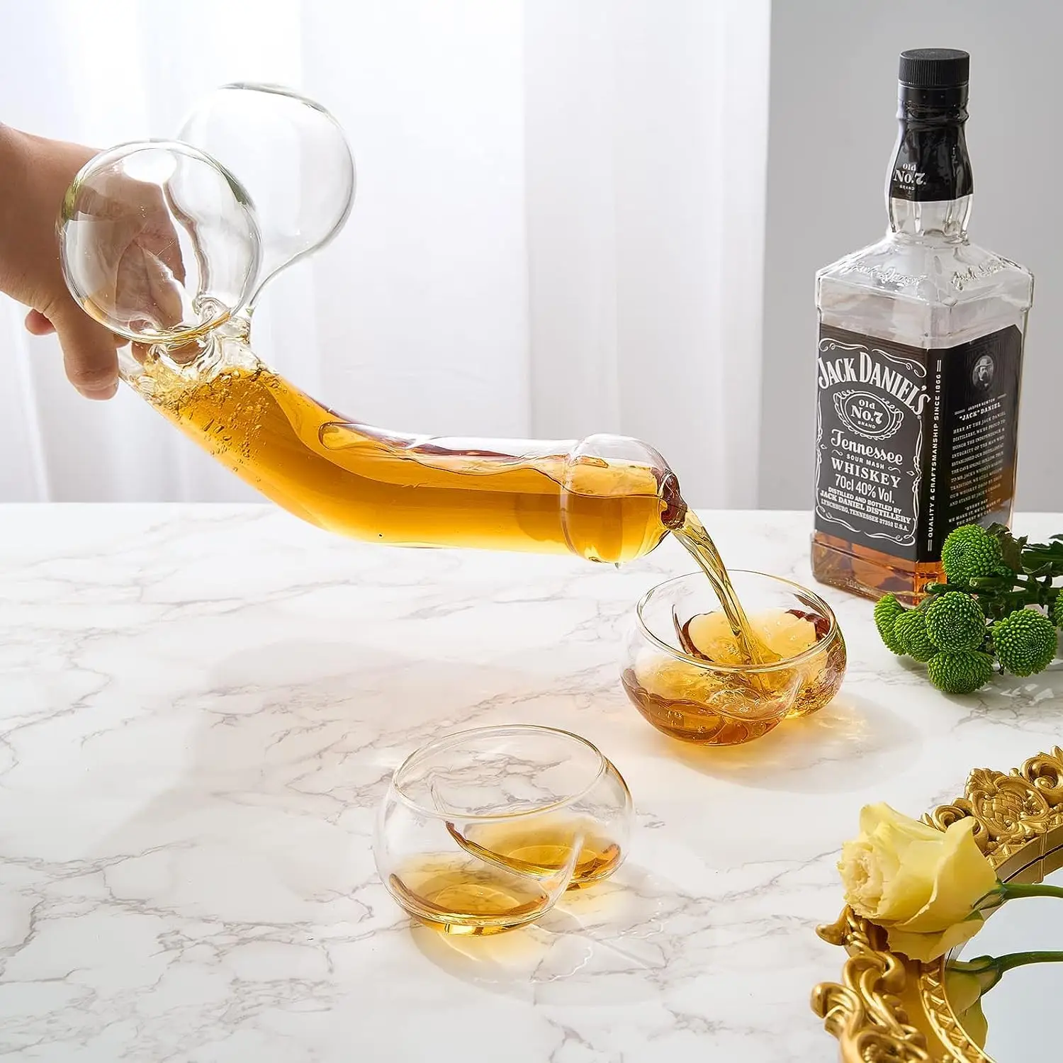 Whiskey decanter set unique Scottish whiskey decanter funny glass red wine decanter container wine dispenser table decoration for birthday party bar