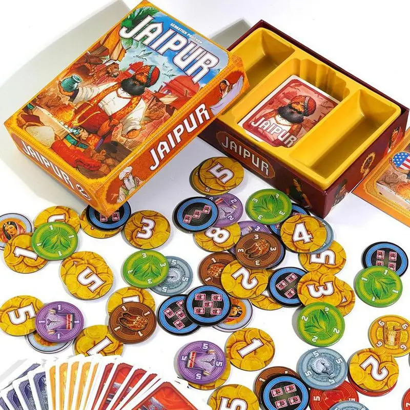 

Jaipur Board Game English Version Of Indian Businessmen Adult Party Strategy Businessmen Play Game Card Parent-child Game Toys