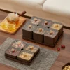 WORTHBUY 2/4/6 Grids Food Storage Box Moisture-Proof Nut, Dried Fruit, Candy Box Fruit Storage Container For Christmas New Year 5