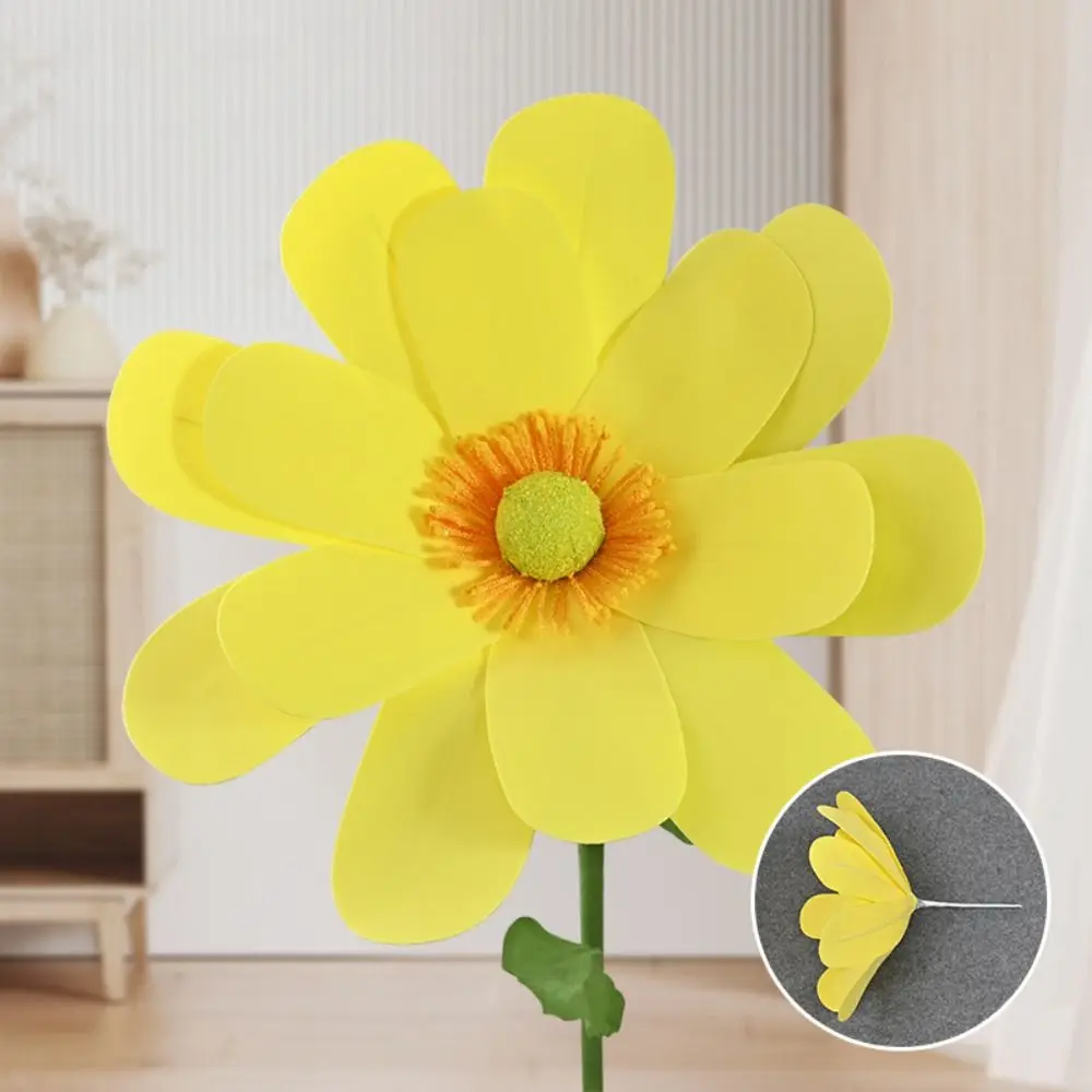 PE Foam Giant Foam Flower 50cm Wedding Decoration 3D Chrysanthemum Flower Background Wall Window Display Large Artificial Flower