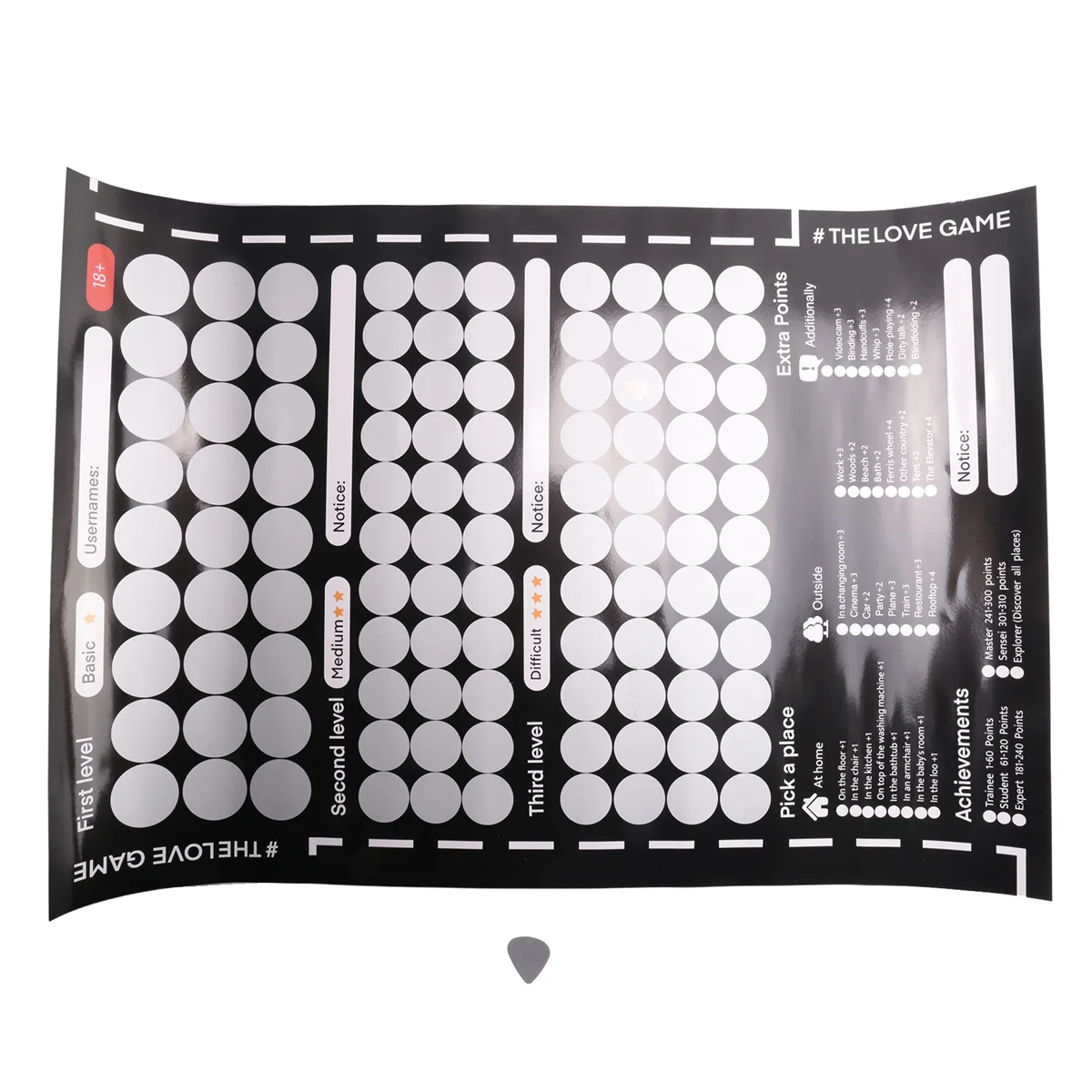 Newest The Love Game Scratch Off Poster Game for Couples Valentine's Day Gifts Wall Poster Gift for Her and Her