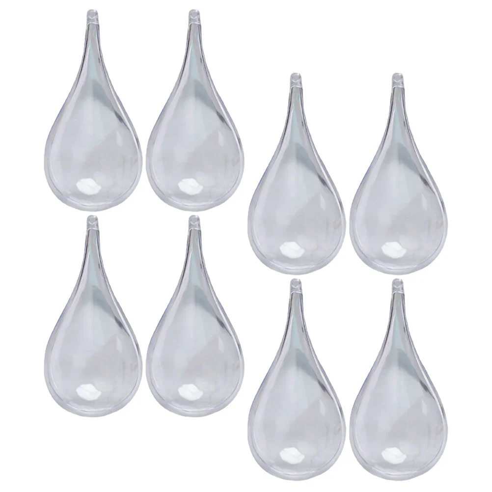

Clear Christmas Ball Clear Water Drop Shape Ornaments Plastic Fillable Ornaments Hollow Party Ornaments Gift Wrapping Halloween
