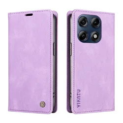 Leather Wallet Magnetic Flip Case | Stand Card Holder Cover - Motorola Moto G06 Power (PURPLE)