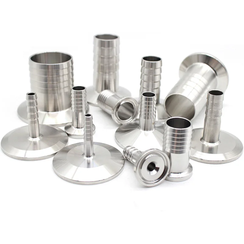 Pipe Fitting Water Pipe Fitting Hose Pipe Fitting OD 8MM-51MM Stainless Steel SS304 SS316L Sanitary Hose Barb Pipe Fitting Ferrule OD 50.5mm-64mm fit Tri Clamp