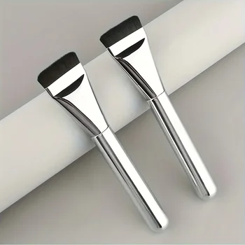 5pcs Flat Foundation Brush,Korean Makeup Brush Spatula Facial Brush for Liquid Foundation,Premium Face Makeup Brush 1