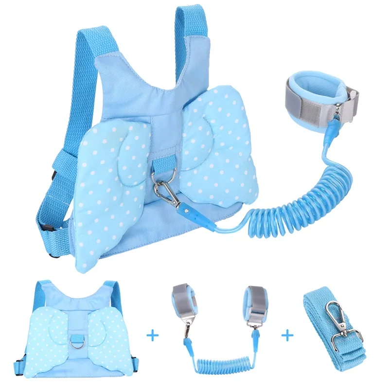 3In1 Baby Harness Anti Lost Wrist Link+Toddlers Leash Backpack Walking Safty Child Kids Wristband Assistant Strap Belt Butterfly 3