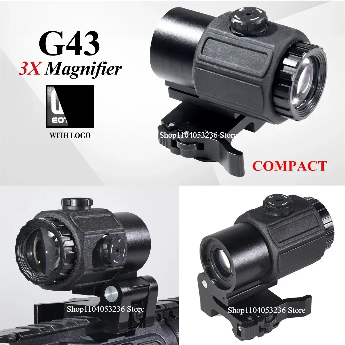 Tactical E*t*ch G33 G43 G45 Sight Fixed 3X 5X Magnifier Scope Quick Disassembly Flipping for Airsoft Hunting Collimator