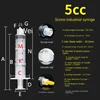 1/2/5/10pcs 3 5 10 20 30 50cc 100 200ml Plastic Syringe Luer Lock Syringe Screw Storage Crimp Industrial Dispensing Glue Tool 6
