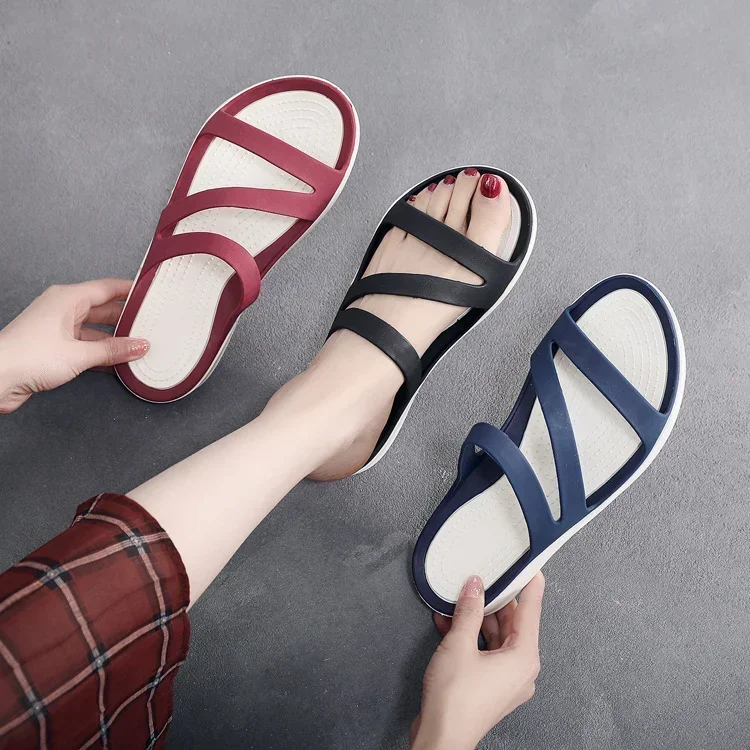 

Women Summer New Soft Bottom Wear Sandals and Slippers Trend Beach Slippers Fashion Casual Shoes Pullover Word Drag Comfortable