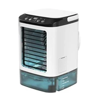 Ventilateur de climatisation portable USB, humidificateur à double brumisation, boîte à glace, ventilateur de refroidissement de bureau à 3 vitesses avec lumière de nuit LED 6