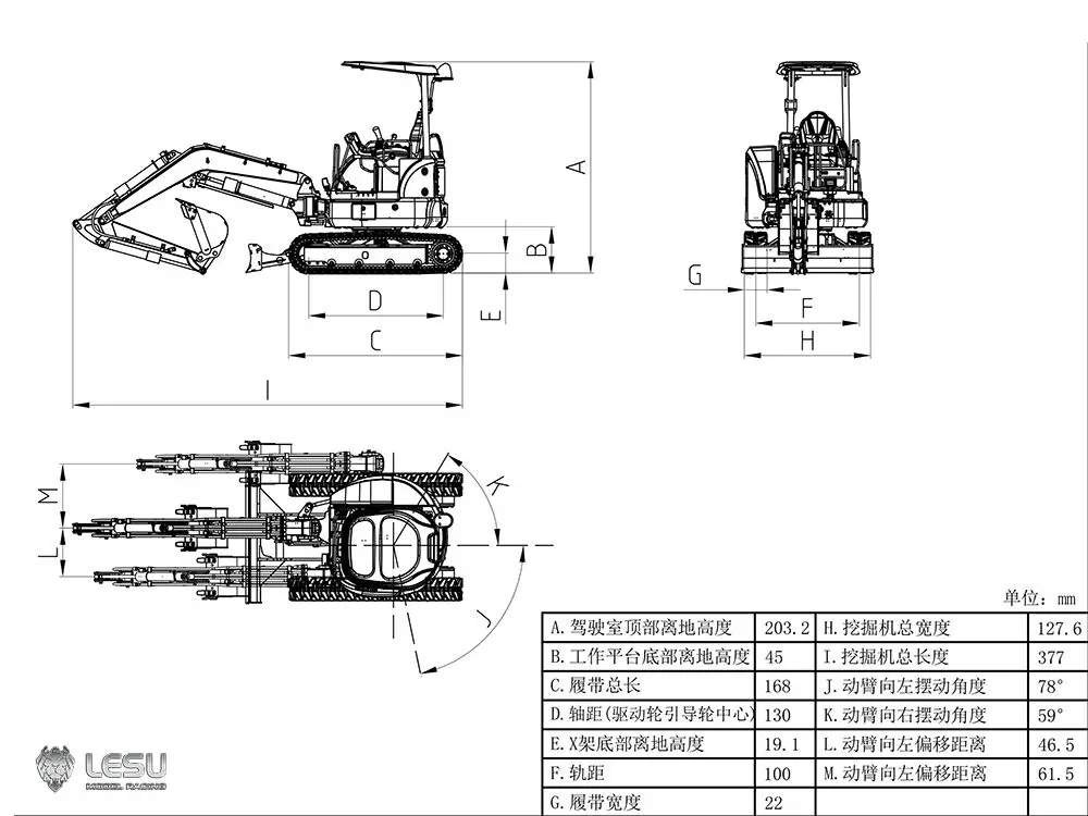 NEW LESU PC30 RC Mini Excavator RTR 1/14 RC Hydraulic Digger Machine 6-way Reversing Valve Metal Remote Control Vehicle Model 6