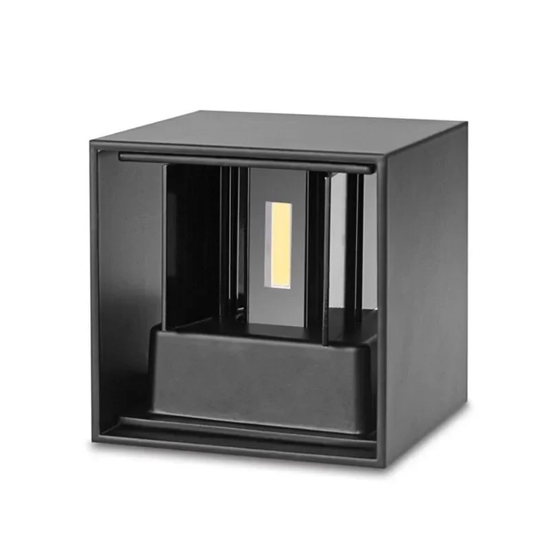12W Dimmable COB Modern Brief Cube Adjustable Surface Mounted LED Wall Lamp Outdoor Waterproof Light Garden Sconce