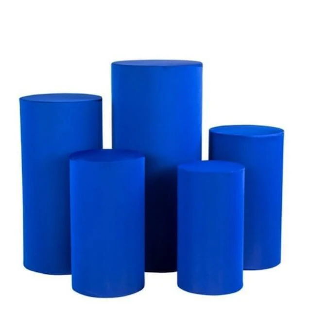 5PS photo backdrop Stretch Fabric Cylinder Cover Set for Pedestal Plinths Pink White Black Elastic Photography Background Covers