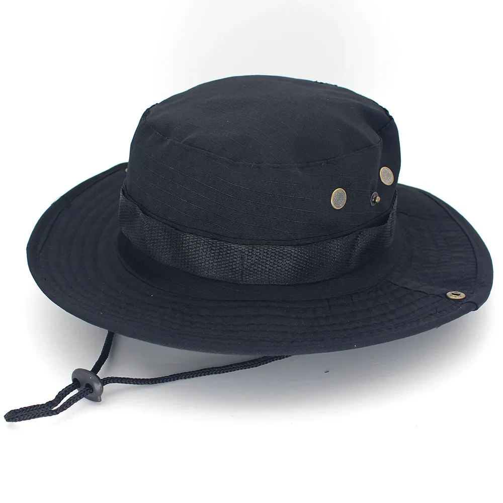 Camouflage tactical boonie hat men outdoor sports sun bucket cap 60CM camouflage hat tactical hat