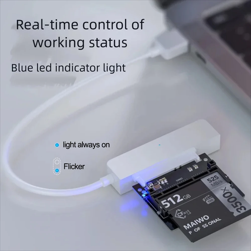 마이워 플래시 메모리 카드 어댑터 CFast to SATA 3.0 어댑터 카드 (CFast 1.0/2.0 스토리지 카드 리더, cfast 컨버터, 6Gbps 지원)