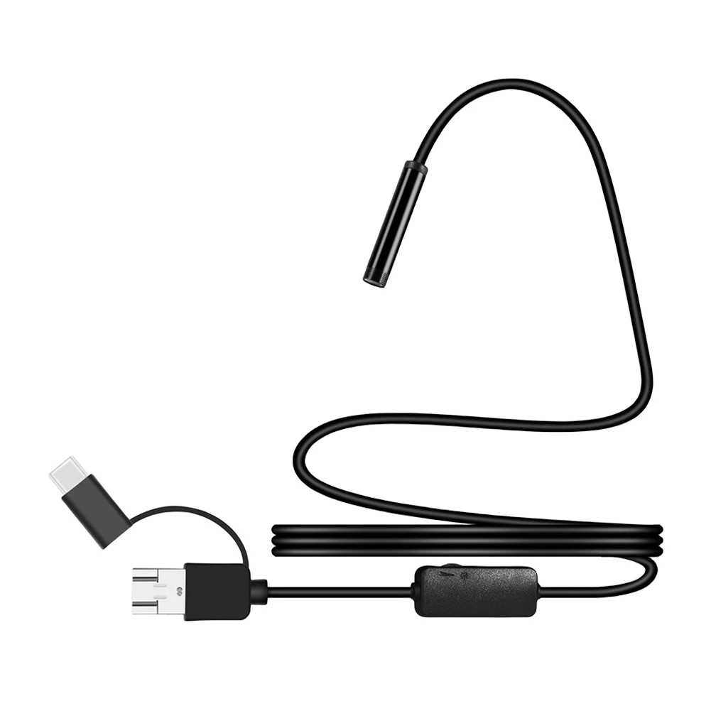 HD 검사용 내시경 IP67 방수 7mm 자동차 내시경(6개 LED 배관 내시경 포함) 0.3MP 아이폰 안드로이드 삼성용