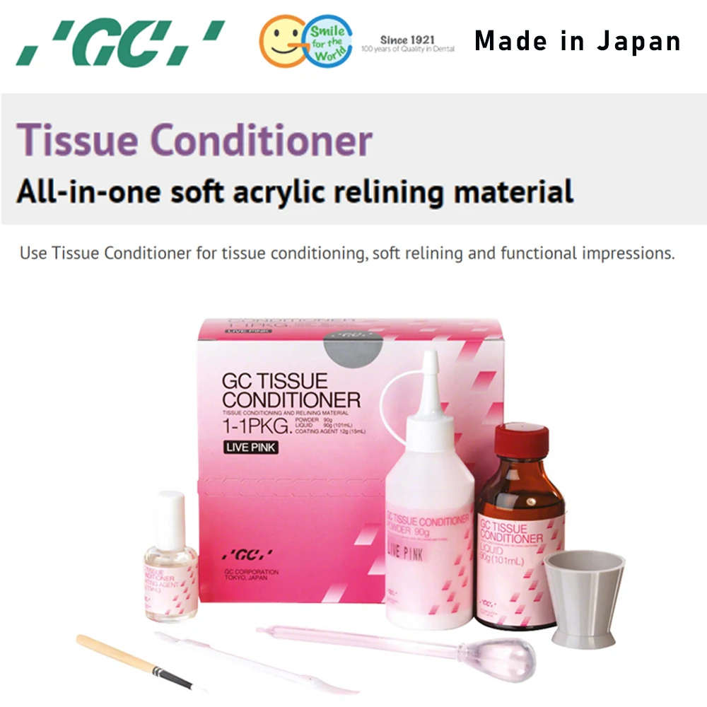 Gc Tissue Conditioner Dental Allinone Soft Acrylic Relining Material