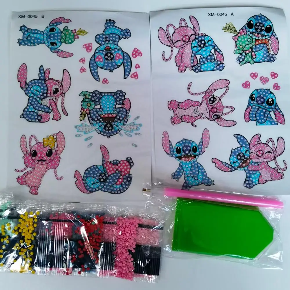 Kit Diamond Painting Stitch & Angel | Autocollants Diamants