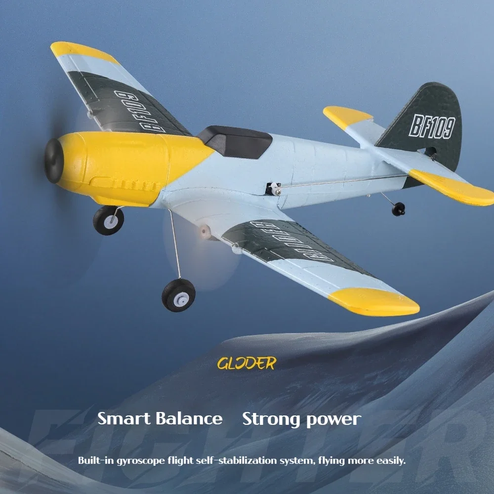 RC Airplanes New Bf109 Remote Control Bomber Z61 Fixed Wing Electric Model Three Channel Foam Rc Aircraft Toy 5