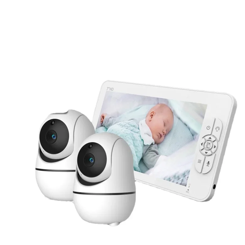 Sm70Ptz-2 Doppia Fotocamera Baba Eletrica Com Video Visao Noturna Baby Camera Cry Babies Neonato Monitores Telecamere Di Sorveglianza Bebe