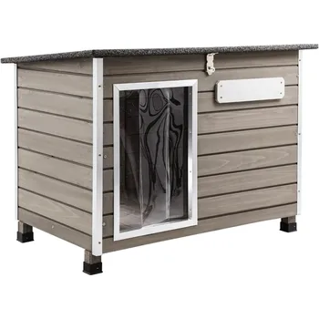 Dog House Outdoor & Indoor Wooden Dog Kennel