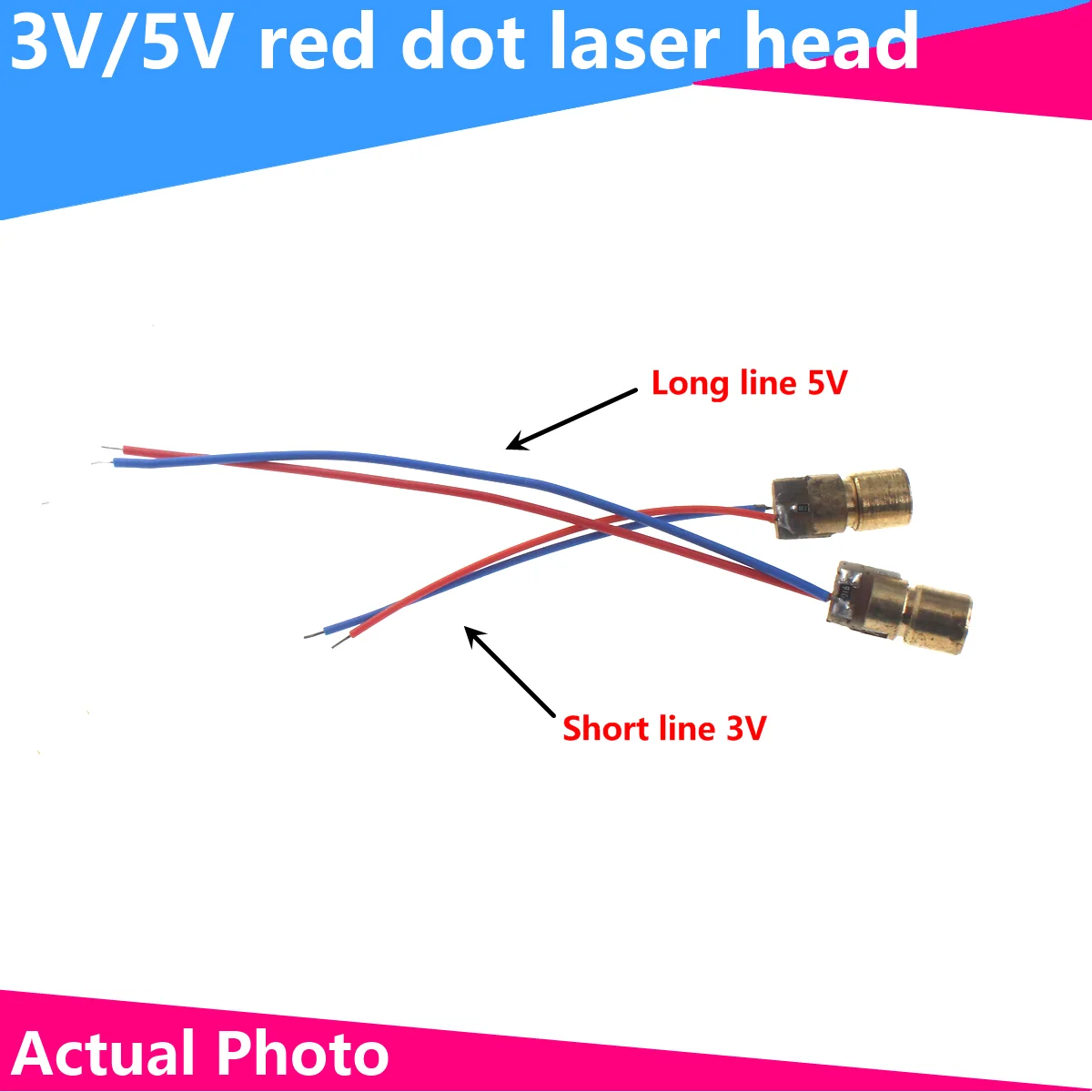 5PCS 650NM 6MM 3V/5V Diode Module Red Copper Head 5MW Laser Dot focusable 648nm 650nm 100mw red laser dot module diode w holder ac adapter