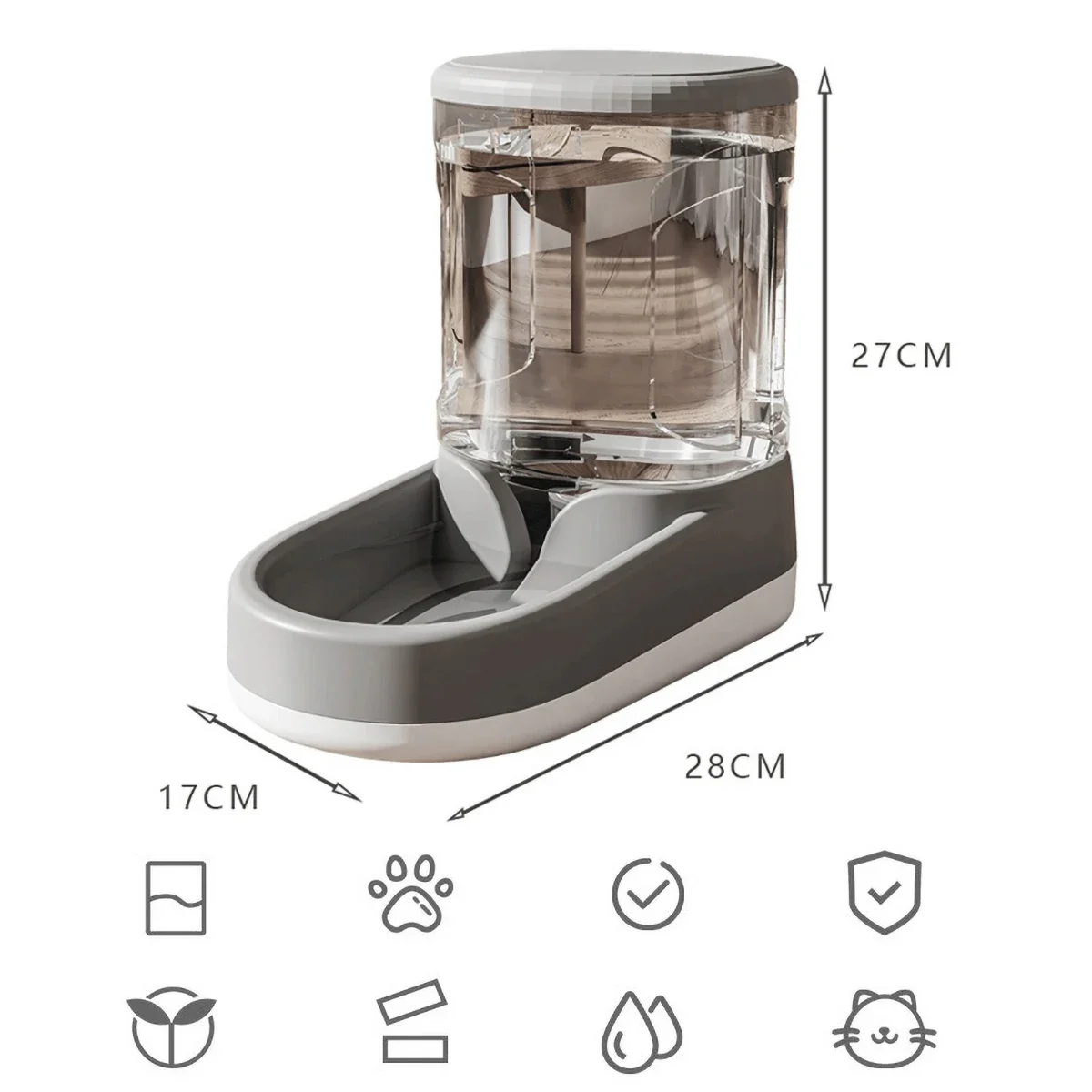 Large Capacity Pet Feeder - 38L Dog Cat Water Dispenser with Anti-Slip Design