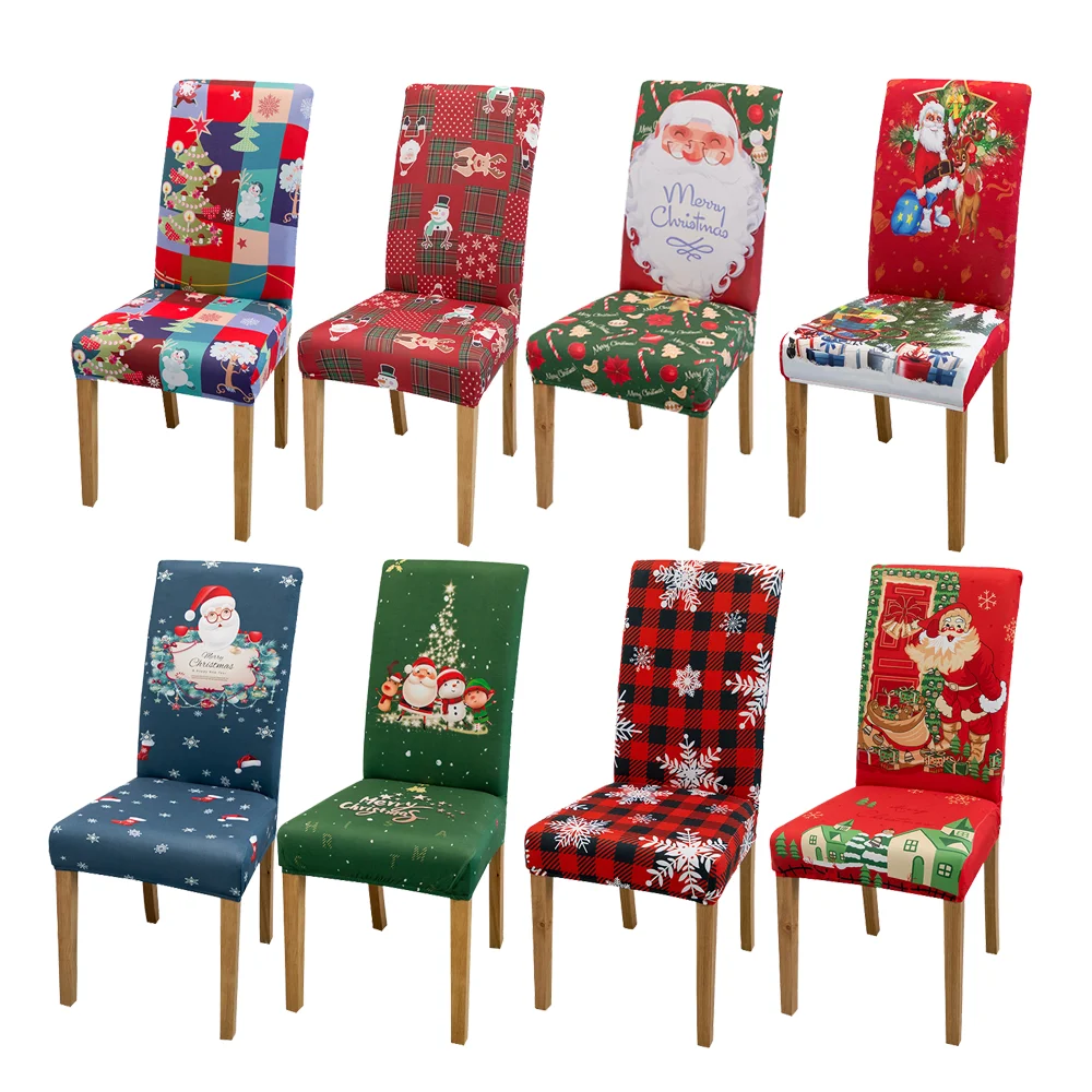 ChristmasChairCoverforKitchenSeatDiningChairCoversSantaClaus