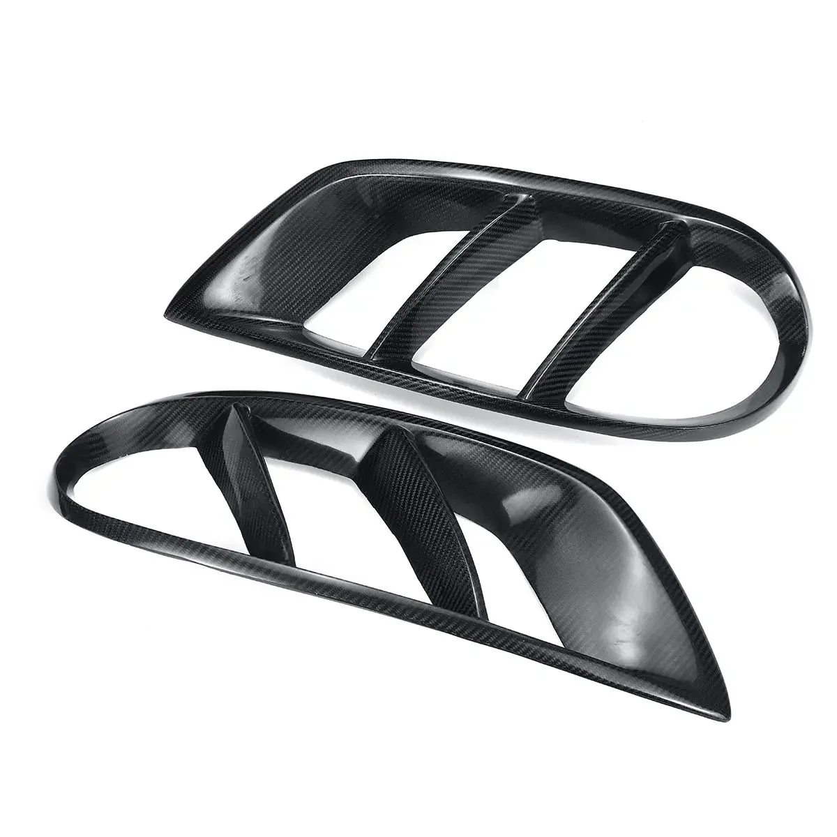 

Real Carbon Fiber 2x Car Front Bumper Fog Light Grille Grill Air Vent Cover For Mercedes For Benz W205 C250 C300 C43 2015-2018