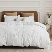 Bedsure White Duvet Cover Queen Size - Soft Double Brushed Bedding Set for Kids & Adults, Zipper Closure, 3 Pieces, Includes 1
