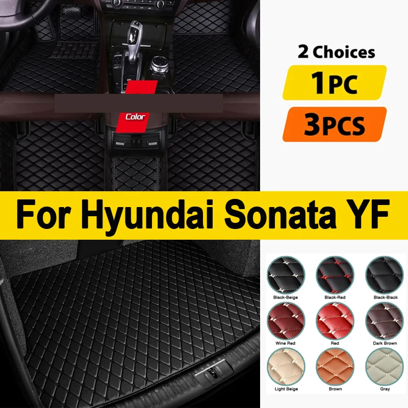 

Автомобильные коврики для Hyundai Sonata i45 YF 2010 ~ 2014, чехлы, ковер, автозапчасти, роскошный кожаный коврик, автомобильные аксессуары 2011