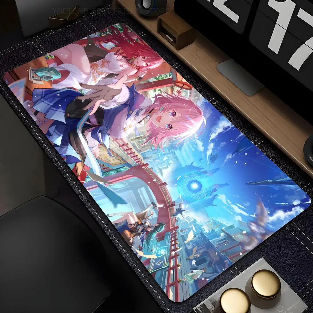 

Hot Game Honkai Star Rail Anime Mousepad Large Computer Gaming Accessories MousePads Desk Mats Anti-slip Laptop Soft Mice Pad