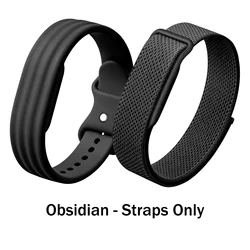 Set of 2 Durable Nylon Sport Bands - Soft, Comfortable, and Stylish Replacement Wristbands - Fitbit Air (Obsidian)