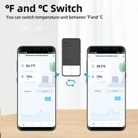 Smart ZIgbee/WIFI IP65 waterproof Temperature and Humidity Sensor Black Tuya APP Monitoring For Alexa Google Home - Image 3