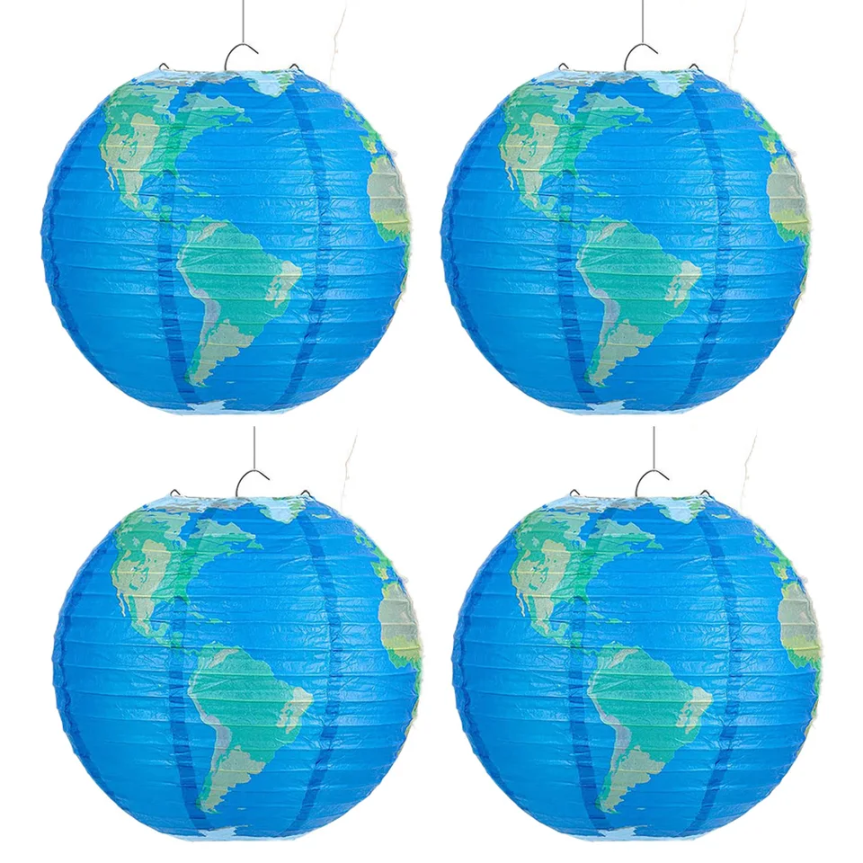 4 teile/satz Erde Papier Laterne 30 cm Reise Thema Geburtstag Dekorationen  Erde Tag Klassenzimmer Veranstaltungen Hängen Planeten Sonnensystem -  AliExpress, image size:960x960
