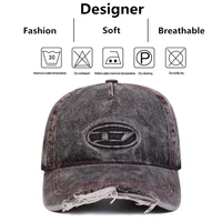 Джинсовые бейсболки унисекс с штампованной буквой D и дырками, весенне-осенние уличные регулируемые повседневные шапки, солнцезащитная шляпа, спортивная кепка — изображение 6