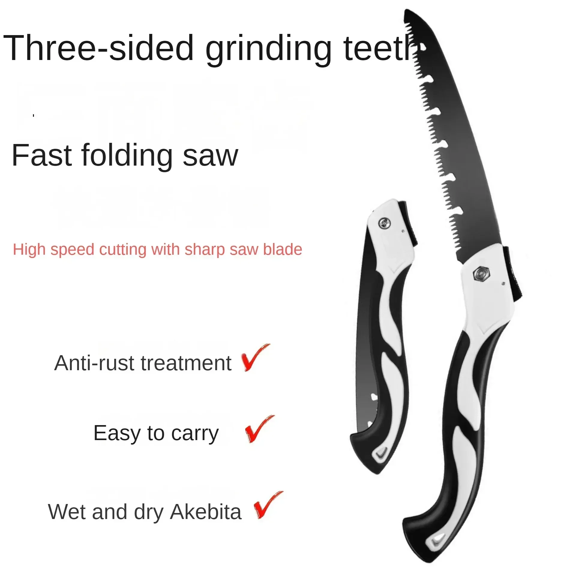 Description Picture 2 of itemGardening Portable Saw Secateurs Outdoor Logging Folding Hand Saw For the Garden Multifunctional Pruner Grip Tok Foldable Tools