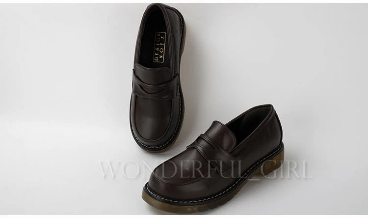 Neue japanische Studentenuniformschuhe Cosplay Lolita Plattformschuhe für Frauen/Mädchen Schwarz/Braun Größe 35-40 16