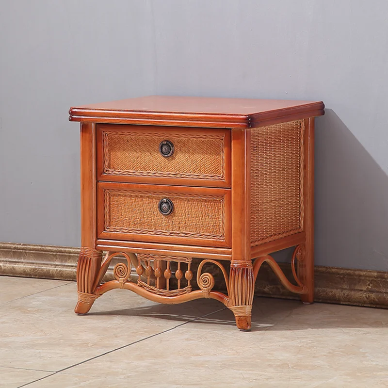 Mobiletto Portaoggetti Comodino Comodini Cassetti Vintage Comodino Comodini Camera Da Letto Comodini Mobili In Rattan Yy50Bt