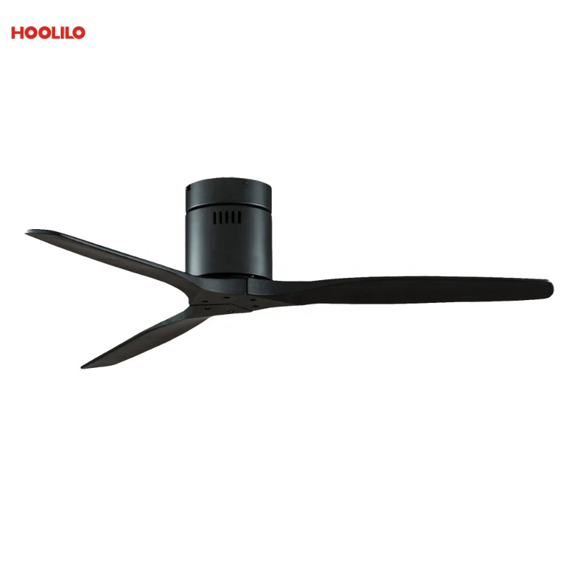 52Inch Brushed 3 Wooden Blade DC 85V-260V Motor Decorative Ceiling Fan Ventilator Light Remote Control ceiling fan