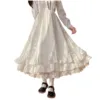 Women'S Solid Color Design Fashionable Japanese Girl Fairy Lace Half Length Skirt Black And White Maid Princess Skirt Fairy Y2k 5