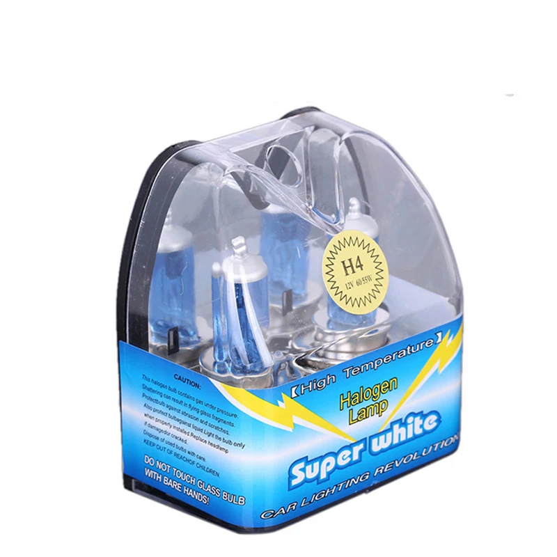 Halogen headlight bulb 2PCS 100W H1 H4 H7 halogen bulbs 12V 6000K 4300K xenon for car headlight parking