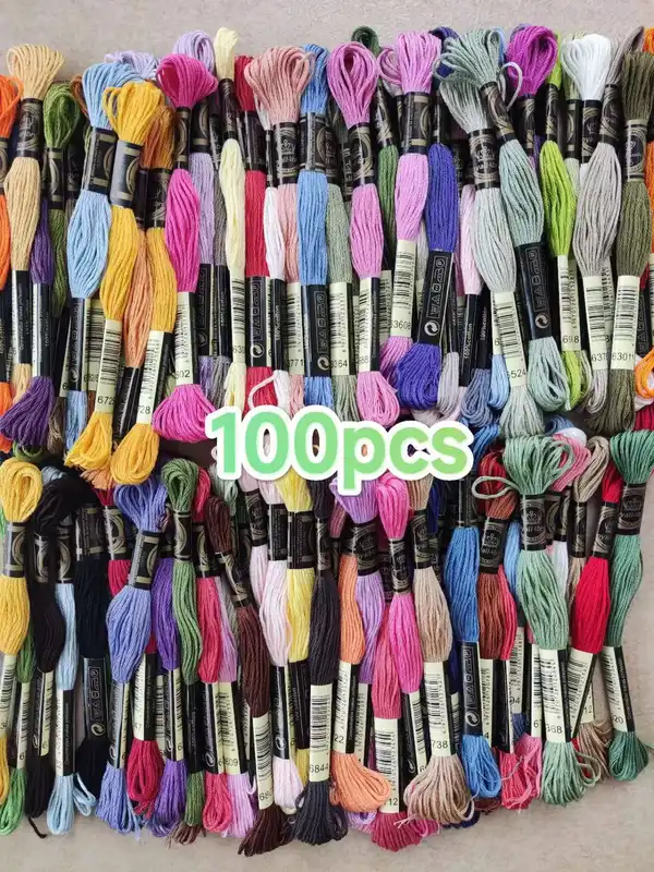 100% Cotton High Quality Cross stitch Floss Embroidery thread  Cross Stitch Embroidery Hand Knitting Sewing Weaving 8m 447 color - Image 25