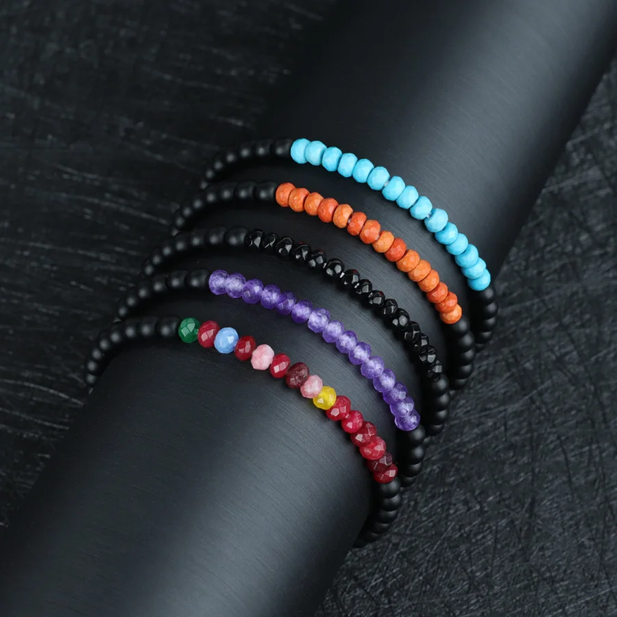 Black Onyx Stone Unisex Yoga Meditation Bracelet