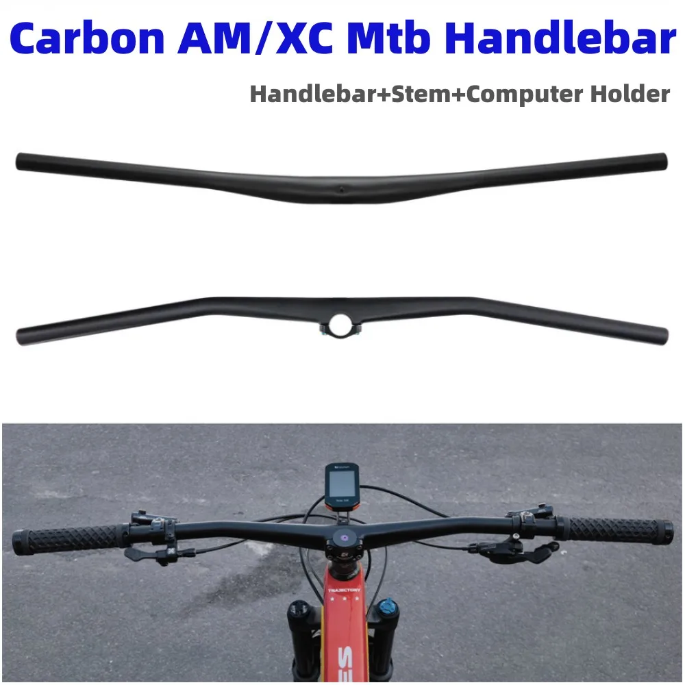 Mtb Carbon Lenker Integrierte Carbon Lenker Für Mountainbike BIN/XC  720-800mm Bike Tabelle Für Fahrrad griff Bar 35mm Vorbau - AliExpress